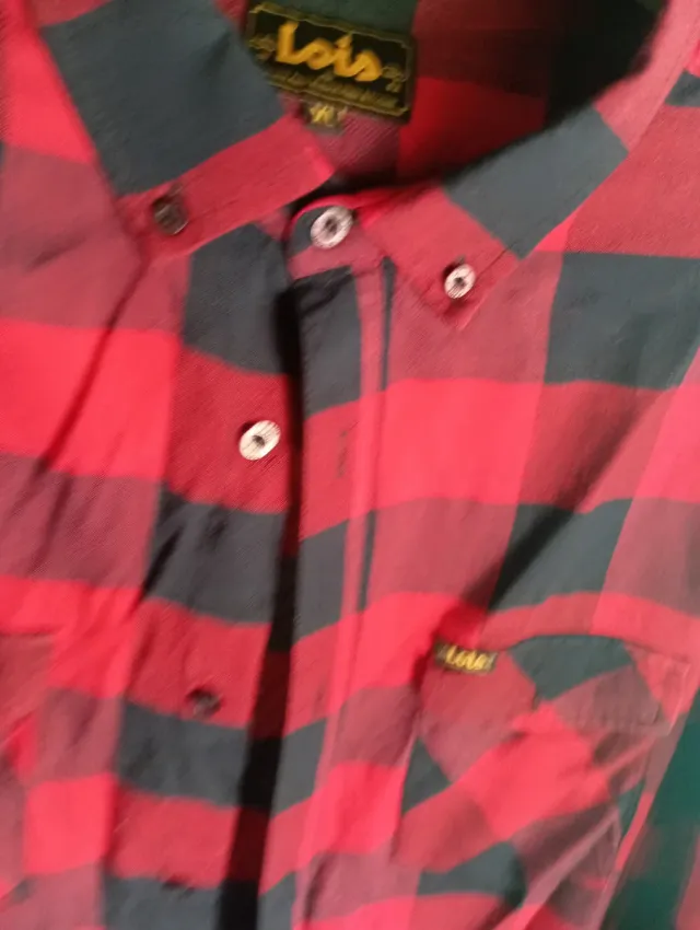 Camisa cuadros Lois roja y Azul  Hombre o Mujer