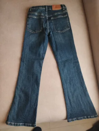Jeans Zara Azul Talla 10 Campana