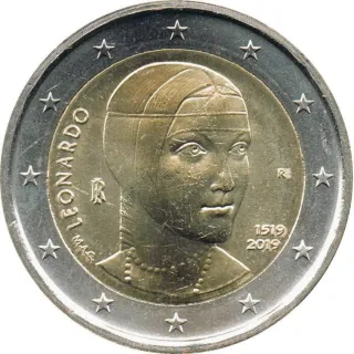 2 Monedas 2€ Italia Conmemorativas 2013-2019