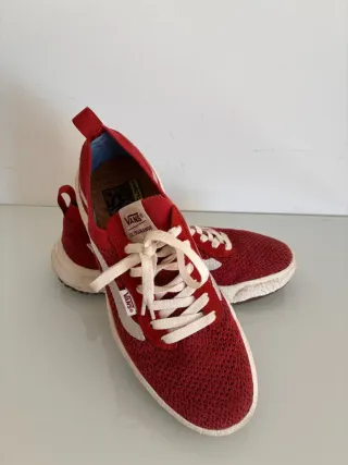 Zapatillas Vans Mujer Rojas y Blancas