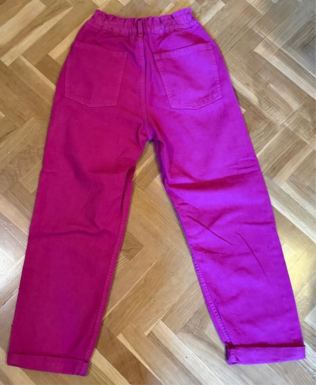 Pantalón Baggy Fucsia Talla 34 perfecto estado