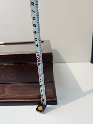 Expositor madera bolígrafos con cristal