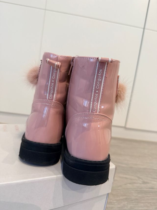 Botas niña Conguitos rosa charol Talla 34
