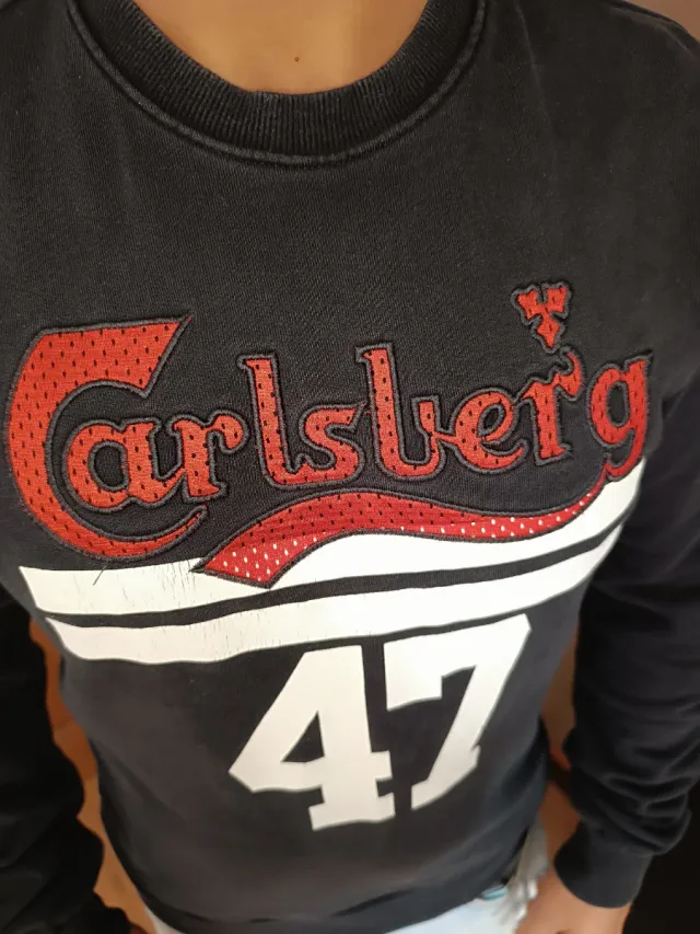 Felpa Carlsberg nera con numero 47