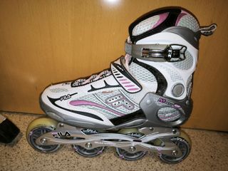 Patines en línea Fila blancos y rosas