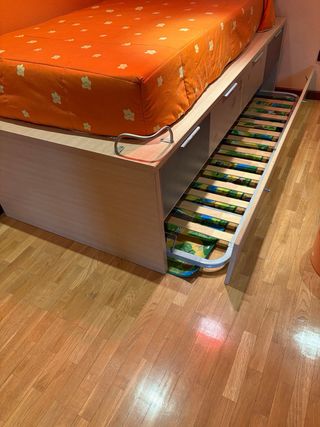 Cama nido con 2 camas y 4 cajones