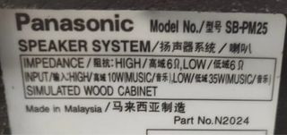 Pareja Altavoces Panasonic SB-PM25 Plata