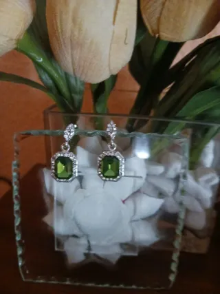 Pendientes  verde esmeralda