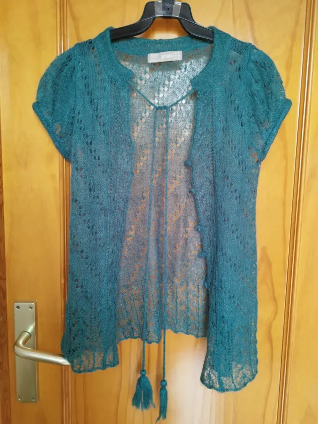 Chaleco verde azulado mujer 