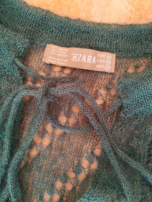 Chaleco verde azulado mujer 