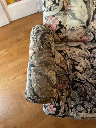 Sillón butaca vintage floral años 70