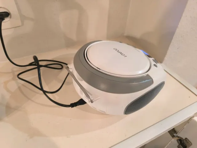 Lettore CD portatile Lonpoo Bianco/Grigio