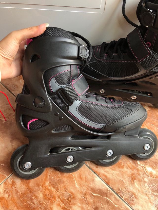 Set de Patines Oxelo con Casco Rodilleras
