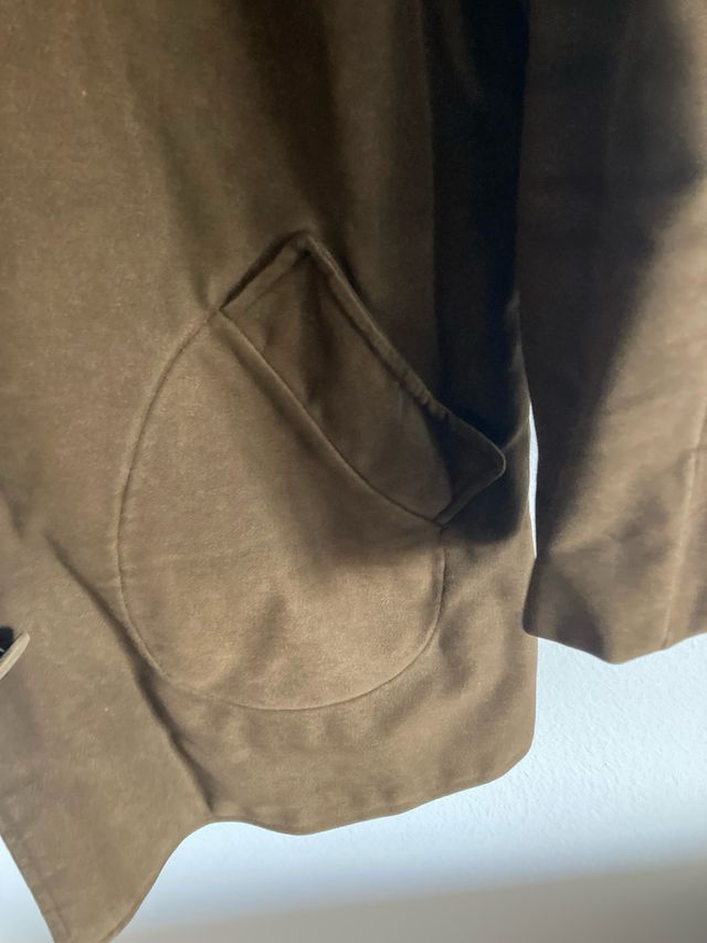 Giacca marrone foderata in sherpa