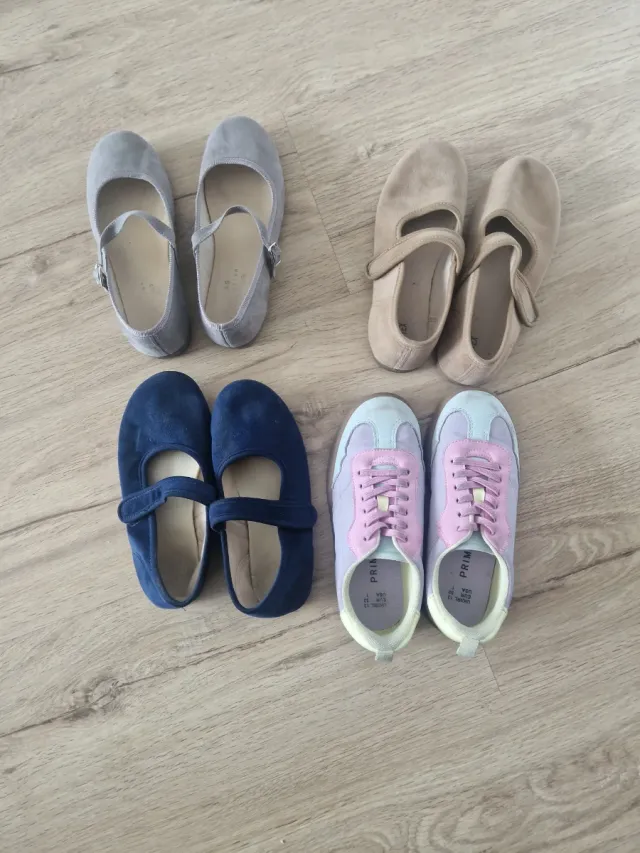 Lote Merceditas T.32-33 (Gris, Beige, Azul)