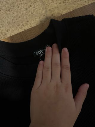 Conjunto Zara negro top y pantalón