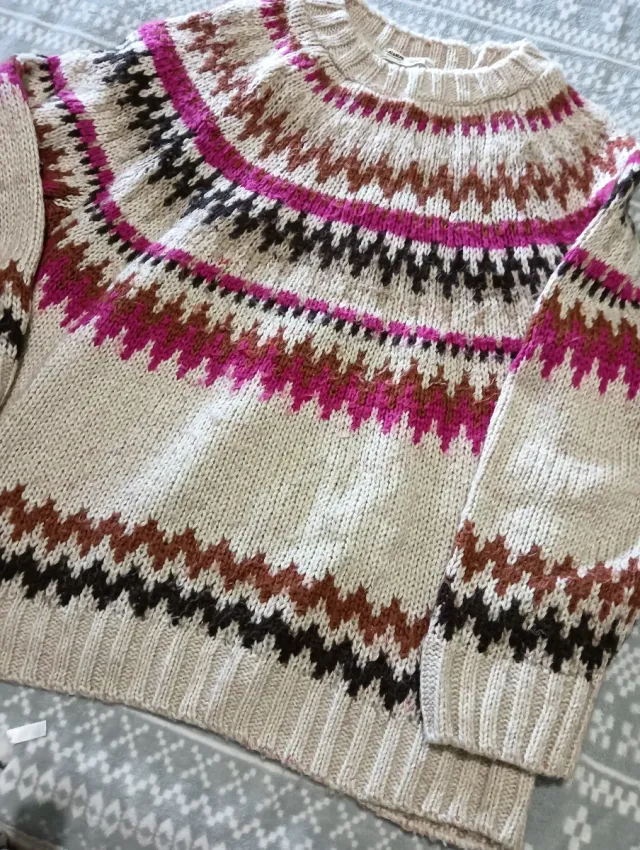 Jersey de punto con estampado Fair Isle