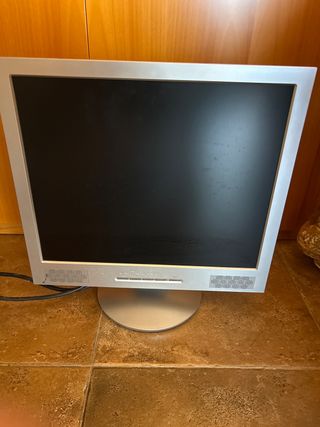 Pantalla de ordenador plata