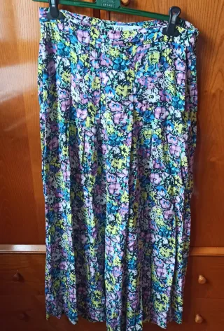 Falda pantalón ZARA estampada con bolsillos