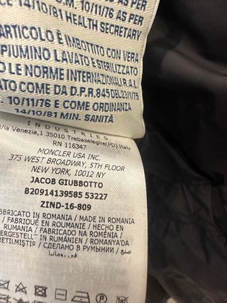 Abrigo Moncler Negro