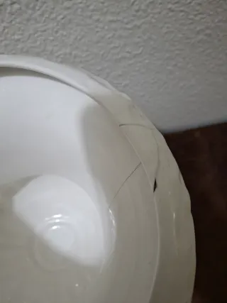 Copa Jarrón Cerámico Blanco con Asas