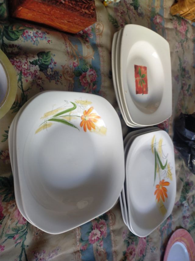 Platos de porcelana v25de (9 unidades)