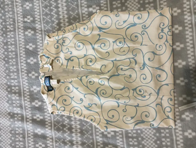 Top vintage ZISS beige y azul