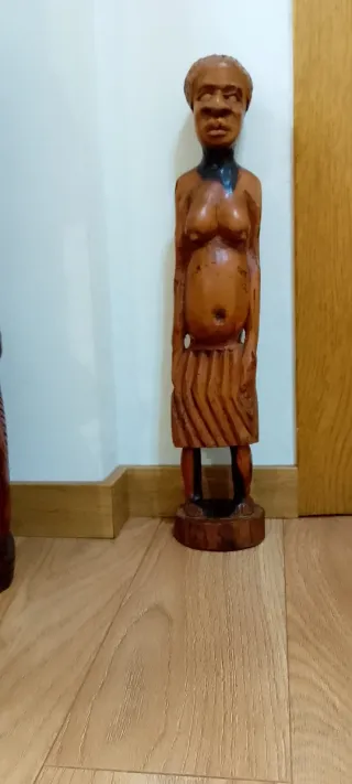 Escultura africana madera vintage