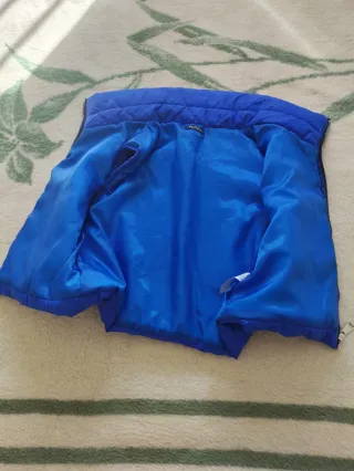 Chaleco acolchado azul mujer