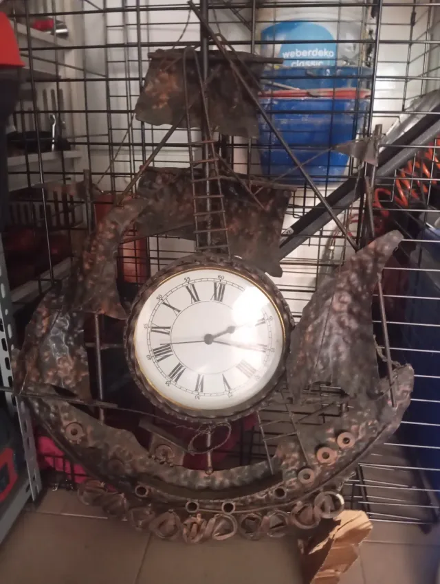 Orologio da parete nave in rame fatta a mano