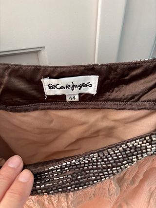 Blusa fiesta El Corte Inglés Talla 44 Beige/Marrón