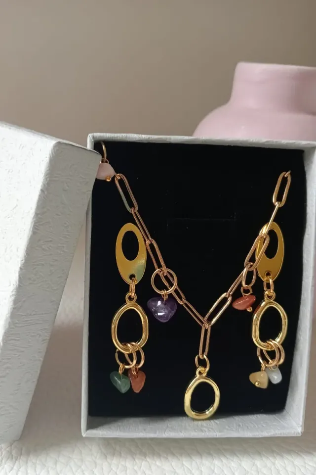 Conjunto pendientes y colgante oso.