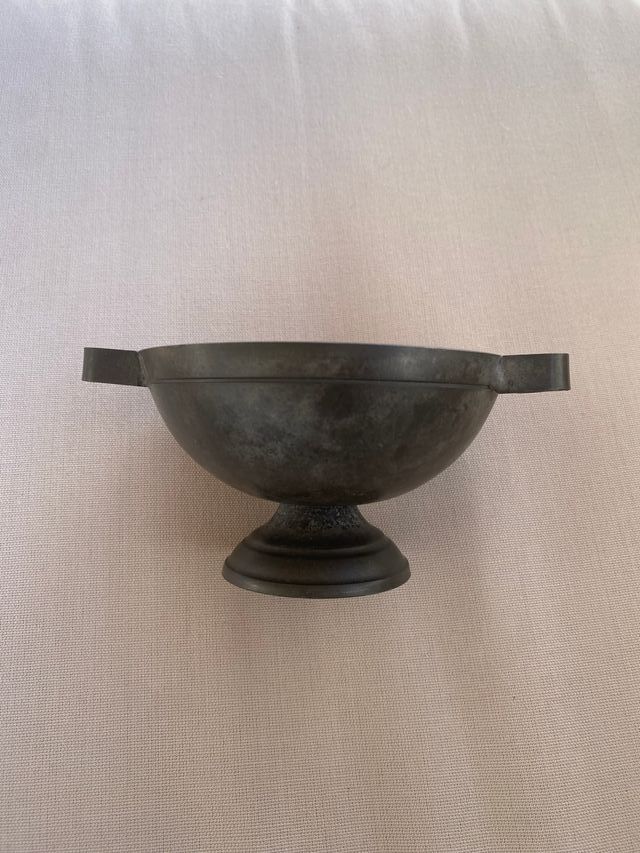 Ciotola e piatto in peltro epoca vittoriana 1860