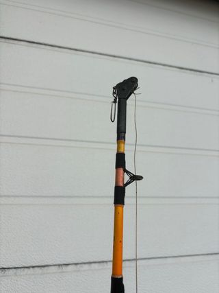 caña pescar, Penn Senator y 300 metros línea.