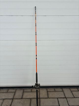 caña pescar, Penn Senator y 300 metros línea.