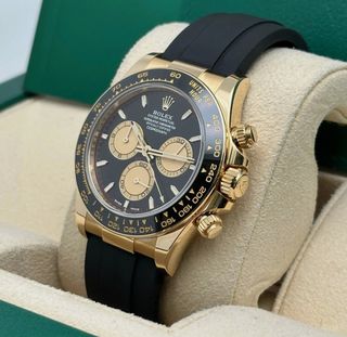 Rolex Daytona Oro Negro Correa Caucho