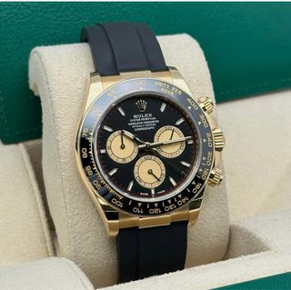 Rolex Daytona Oro Negro Correa Caucho