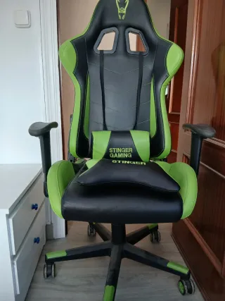 Silla Gaming Stinger Negra y Verde