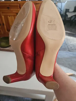 Botines rojos tacón
