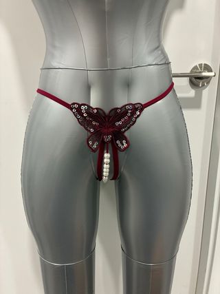 Braguita sexy mariposa perlas