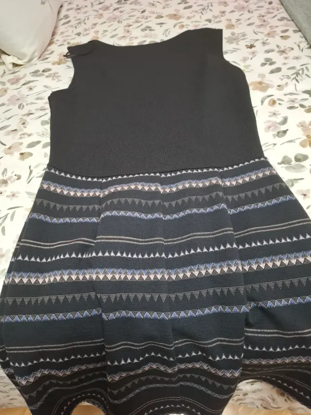 Vestido Naf Naf Negro Talla L Estampado