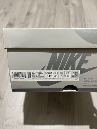 Air Jordan 1 High Japan 2020 Taglia 43