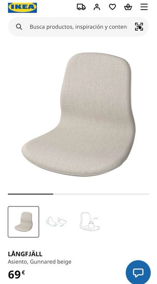 Silla LÅNGFJÄLL Ikea Gris