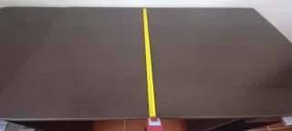 Escritorio Marrón y Plateado