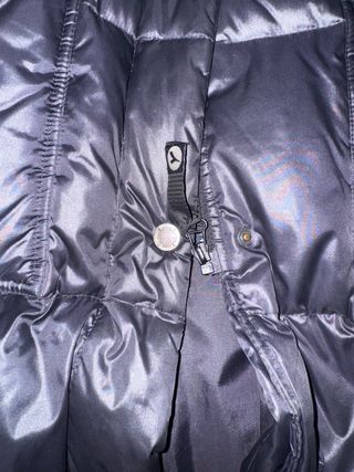 Abrigo largo acolchado plumas negro