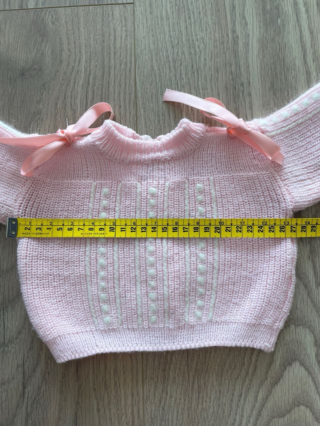 Conjunto Jerseys y Patucos Bebé Rosa y Blanco