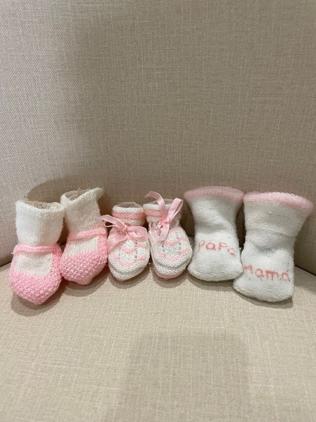 Conjunto Jerseys y Patucos Bebé Rosa y Blanco