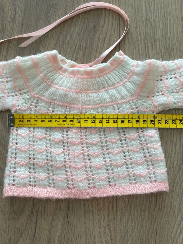 Conjunto Jerseys y Patucos Bebé Rosa y Blanco