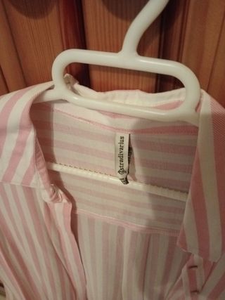 Camisa rayas blanco y rosa Talla M
