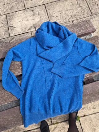 Jersey lana y cachemira azul